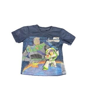 Vintage Disney Pixar Toy Story 3 T-Shirt Kids Blue Graphic Print Buzz Lightyear